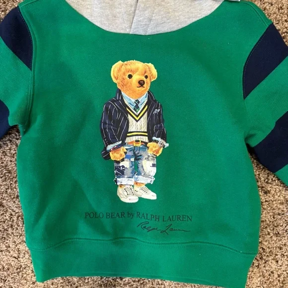 Polo Ralph Lauren Toddler Preppy Polo Bear Navy Green